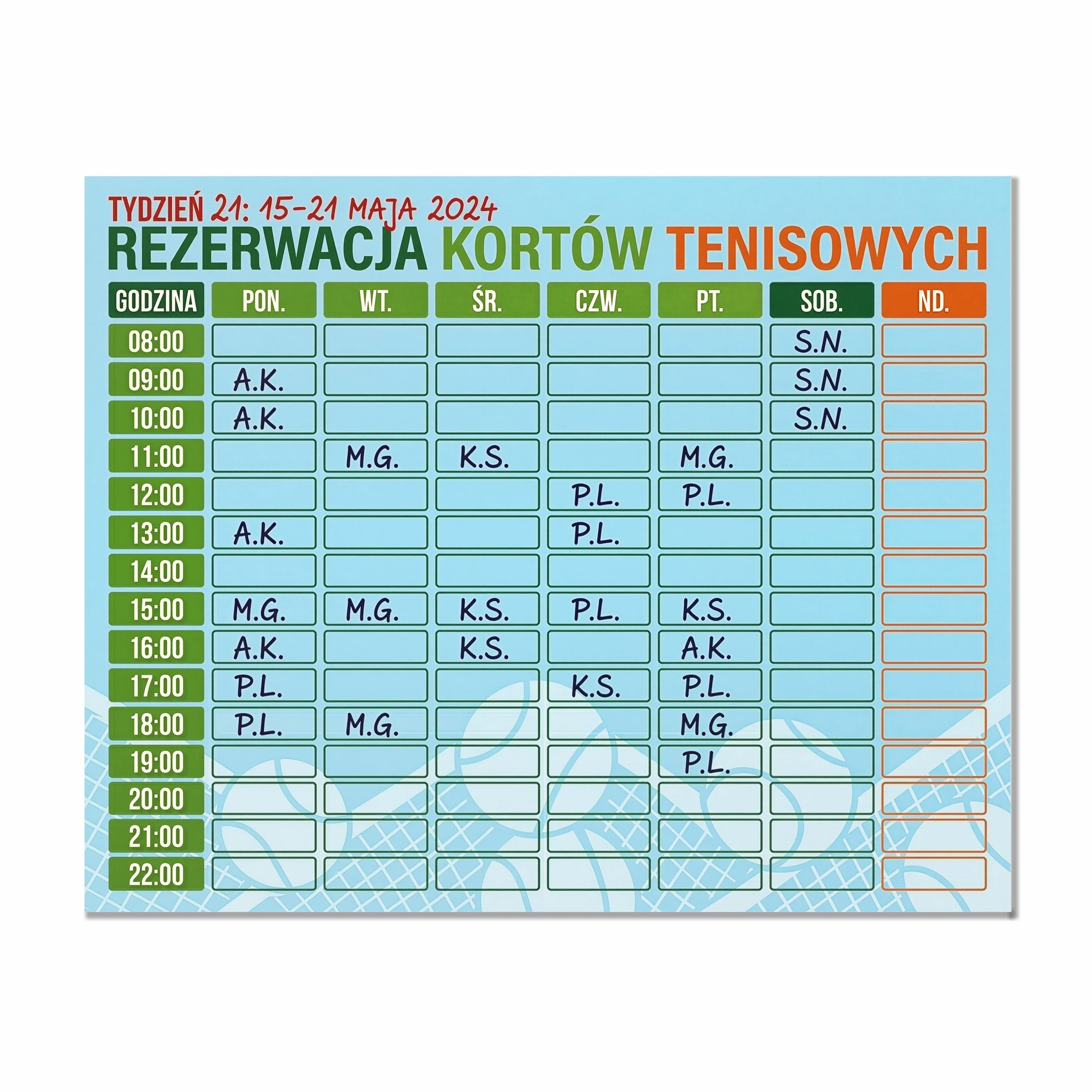 Tablica suchościeralna z nadrukiem według projektu klienta, z logo firmy