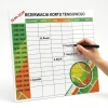 Custom dry-erase board with graphics, perfect for time management in a modern office or home.