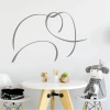 Elephant painting template 2016 - Decor for a child\'s room. Light walls with minimalist furniture.