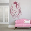 Geisha 2054 painting template - Living room setup with light walls, pink sofa, and white cushion.