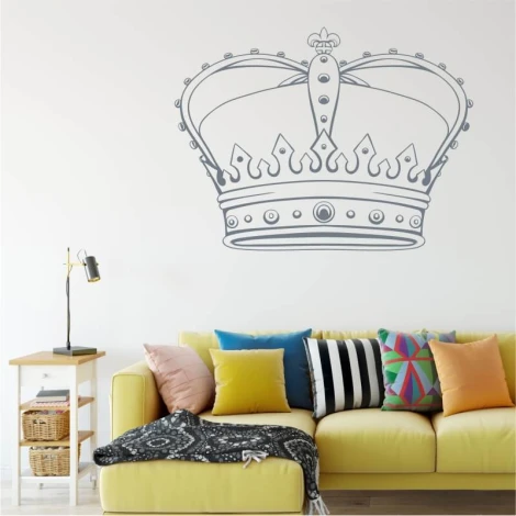 Crown painting template 2062 - Living room setup with light-colored walls and furniture in various shades.