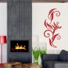 Flower painting template 2093 - Living room arrangement with light walls, modern furniture, and a fireplace.