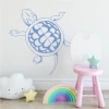 Turtle wall painting stencil 2107 - Graphic design with clear shell and limb details.