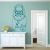 Lion statue painting template 2064 - Living room arrangement. Green walls, white furniture.