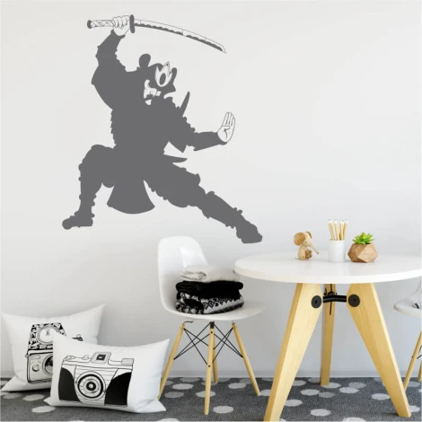 Samurai 2073 painting template - Room setup with light-colored walls and minimalist furniture.