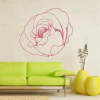 Rose wall template 2079 - Living room setup with light-colored walls and vibrant furniture.