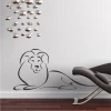 Lion wall template 2012 - Living room design. Light-colored walls, modern furniture.
