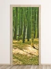 Bamboo door wallpaper FP 6195 - Living room decor with light walls and wooden flooring.