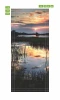 Lake wallpaper for doors FP 6226 - Graphic design featuring a lake with reflections of clouds and vegetation in the water.