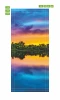Door mural FP 6227 - Graphic design featuring a sunset landscape over water.