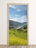 Rice field door mural FP 6235 - Modern interior design with light walls and wooden flooring.