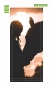 Door mural FP 6231 - Graphic design featuring a silhouette of a woman with a horse against a sunset backdrop.