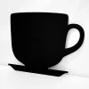 Chalkboard magnetic cup 047 - Graphic design. Cup shape with handle, black on a white background.