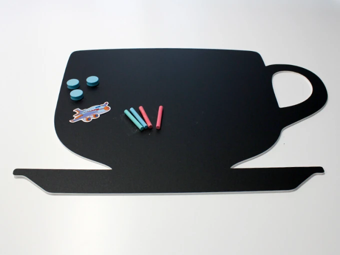 Chalkboard magnetic cup 047 - Graphic design. Cup shape with handle, includes chalk and magnets.