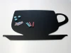 Chalkboard magnetic cup 047 - Graphic design. Cup shape with handle, includes chalk and magnets.
