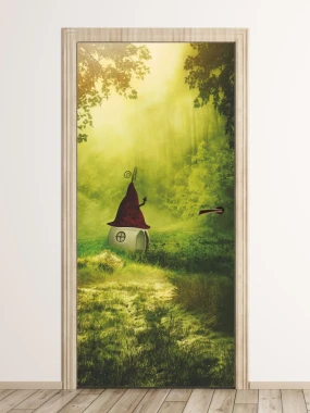 Children\'s door wallpaper FP 6250 - Decorated in a bright room with wooden flooring.