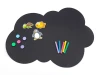 Chalkboard magnetic board for kids in cloud shape with colorful elements: fish, penguin, turtle.