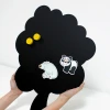 Magnetic chalkboard for kids in tree shape with two yellow magnetic balls.