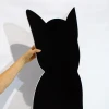 Magnetic chalkboard for kids in cat shape with clear ears and a smooth surface.