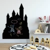 Magnetic chalkboard for kids featuring a castle design, perfect for bright children\'s room decor.