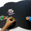 Chalkboard speech bubble magnetic board 177 - Graphic design with colorful stickers and chalks.