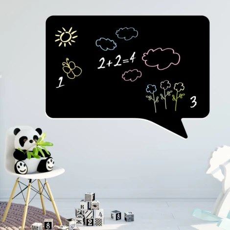 Chalkboard magnetic board 018 - Decor in a children\'s room with light-colored walls and modern furniture.
