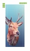 Door wallpaper deer FP 6276 - Graphic design featuring a geometric deer head with polygonal shapes.