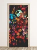 Colorful Lanterns Door Mural FP 6270 - Graphic design featuring lanterns in various colors and shapes.