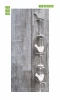 Door wallpaper FP 6273 - Graphic design featuring birds hanging on a string against a wooden background.