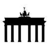 Brandenburg Gate wall sticker 2281 - Graphic design featuring the silhouette of the gate with columns and a figure on top.