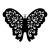 Butterfly wall sticker 2360 - Graphic design with ornate details on the wings.