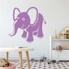 Wall sticker for kids, elephant design 2272 - Decorates a child\'s room with light colors and minimalist furniture.