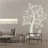 Wall sticker tree 2380 - Living room decor. Gray-beige walls, minimalist style furniture.