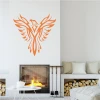 Fiery eagle wall sticker 2363 - Living room decor with light-colored walls and minimalist furniture.
