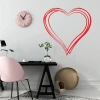 Heart love wall sticker 2334 - Office decor with light-colored walls and modern minimalist furniture.