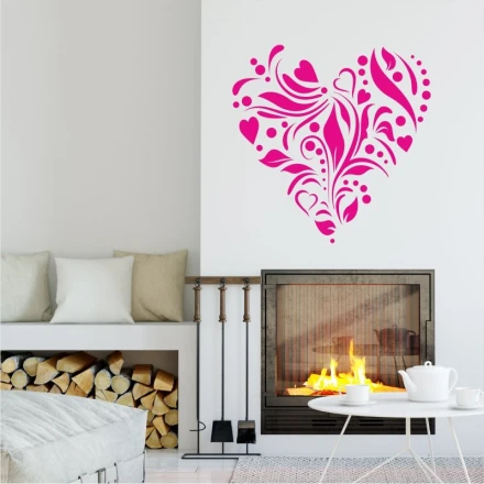Wall Sticker Heart Ornament 2339