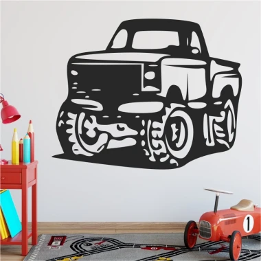 Off-road vehicle wall sticker 2331 - Features a graphic of a black SUV with large wheels.