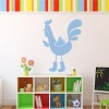 Kids\' wall sticker rooster 2269 - Decor for a child\'s room. Bright walls with a colorful border at the top.