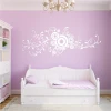 Wall sticker branch ornament 2373 - Decor for a child\'s room. Light purple walls, white furniture.