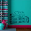 Colosseum wall sticker 2290 - Room decor with vibrant turquoise walls and pink accents.