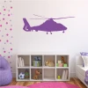 Helicopter wall sticker 2301 - Decor for a child\'s room. Light-colored walls with colorful dots.