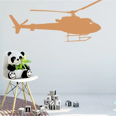 Helicopter wall sticker 2302 - Ideal for a child\'s room with light-colored walls and minimalist furniture.