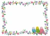 Dry-erase board for kids with colorful birds design on a white background.