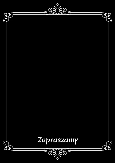 Chalkboard sign 044 - Graphic design. Black background with white decorative frames and "Welcome" text.