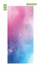 Colorful abstract door wallpaper FP 6285 - Graphic design with geometric shapes in shades of pink and blue.