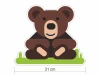 Colorful animal wall stickers set 2385 - Features a graphic of a sitting brown bear.