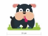 Colorful animal wall stickers set 2385 - Features a dog with a large head and round body.