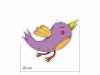 Wall stickers set birds 2388 - Graphic design. Bird in shades of purple with a yellow beak and orange accents.