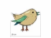 Bird wall stickers set 2388 - Graphic design. Brown bird with green wings and orange accents.