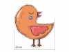 Wall stickers set birds 2388 - Graphic design. Orange bird illustration with a blue eye.